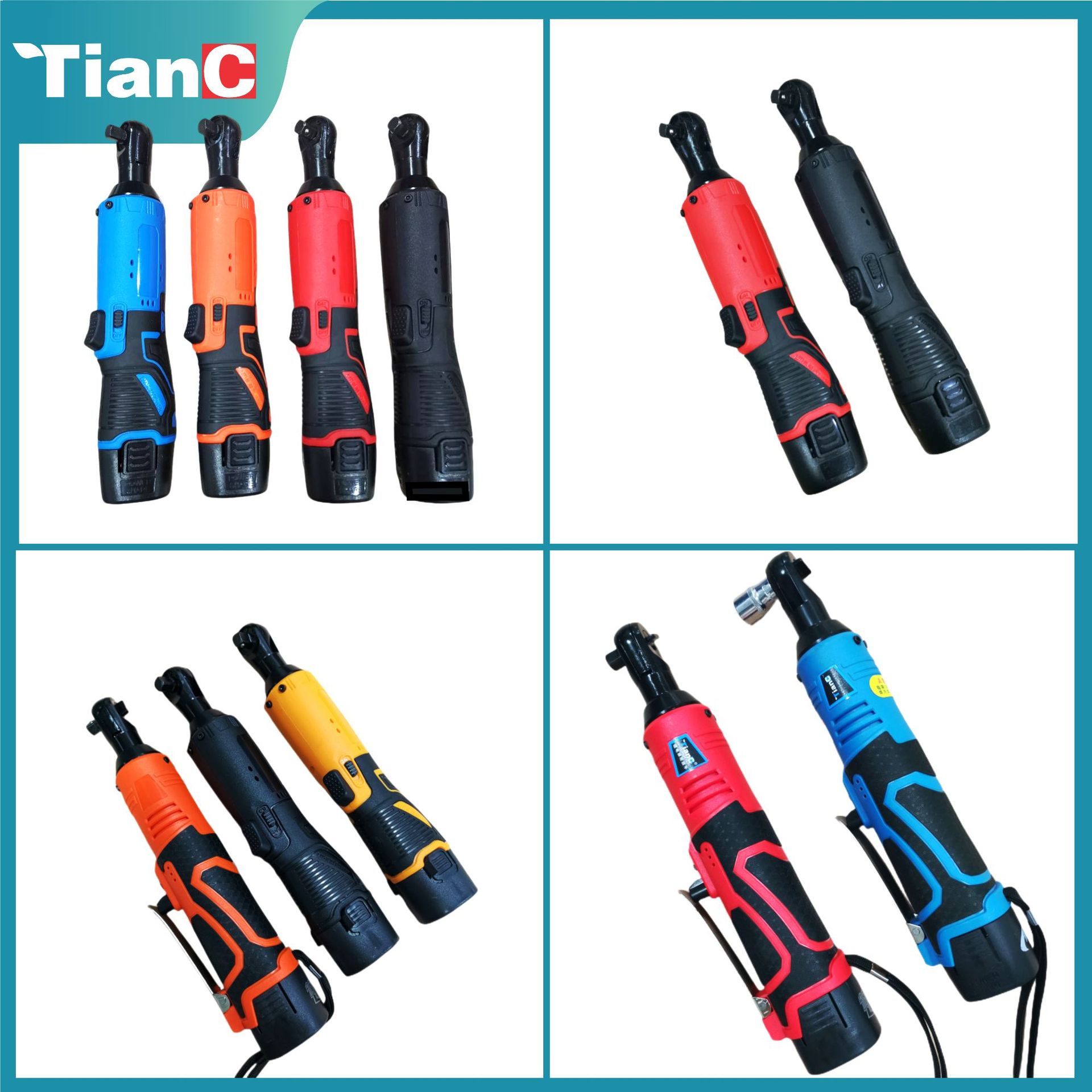 Llave de carraca eléctrica TianC de 90 grados para armazón de escenario, con batería de litio de 12V/18V, venta al por mayor