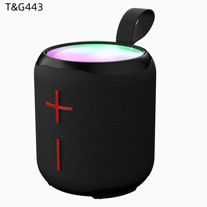 TG443 transfronterizo 2025 nuevo altavoz bluetooth al aire libre bajo pesado impermeable pequeño cañón de acero RGB inalámbrico bluetooth