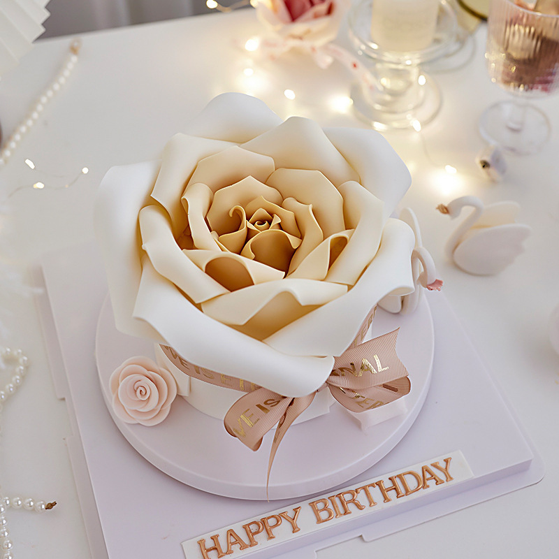 2024 New Cake Transfer Table Automatic Carousel Birthday Cake Decoration Accessories Shooting Rotating Props