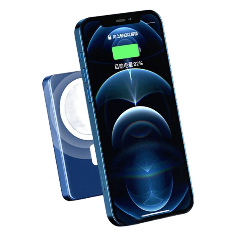 Gran capacidad 10000 mA tesoro de carga inalámbrica magnética 5000 mA magnética 15W carga inalámbrica de carga rápida bidireccional