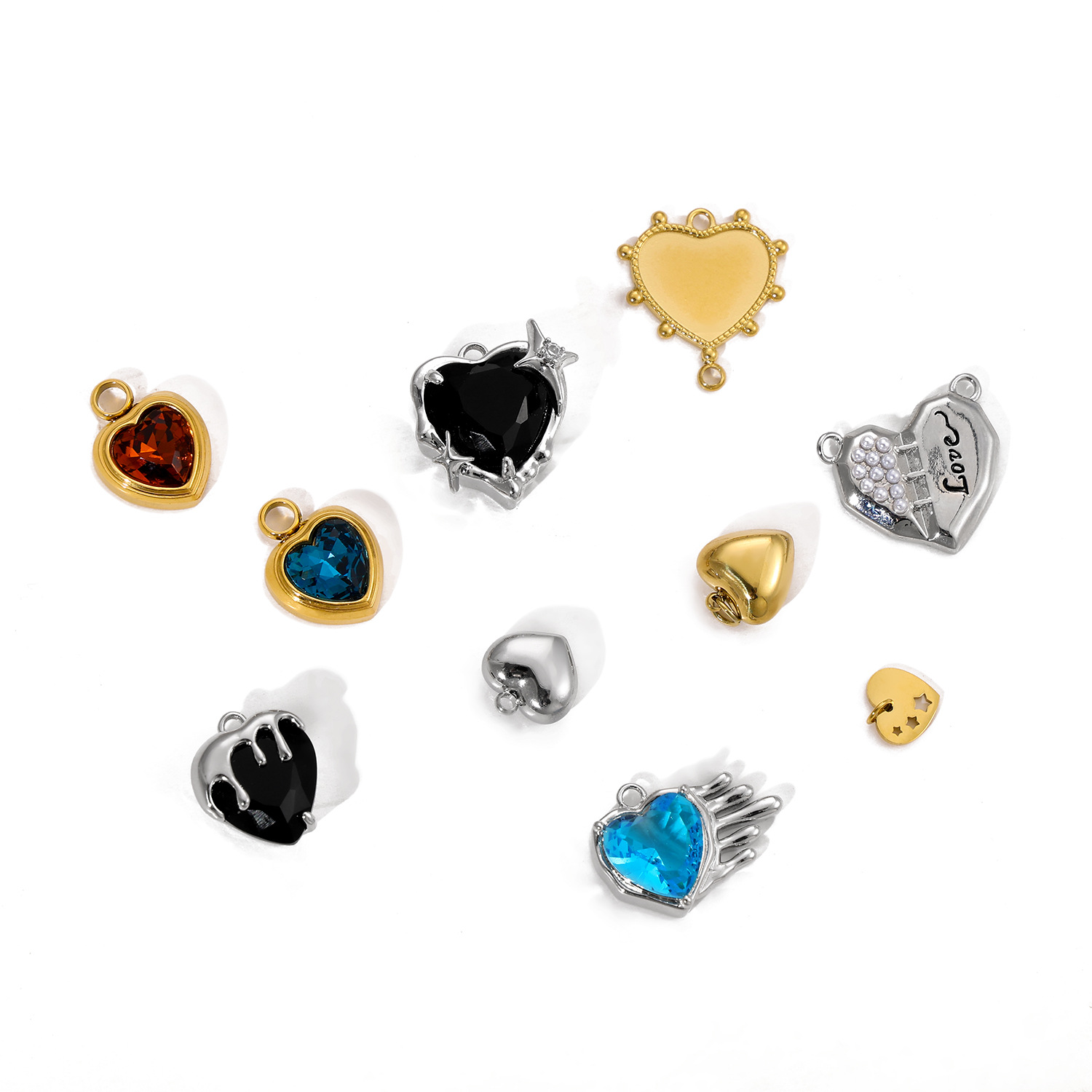 4g Weight Pendant, Chain Jewelry Making Type Diameter 10mm Jewelry Making Size DIY Jewelry Accessories Classification 1 Piece Quantity 304 Stainless Steel Material Heart Shape Pattern Plating Design Simple Style Style 1 Piece Diameter 10mm 304 Stainless Steel Heart Shape Pendant Chain 无