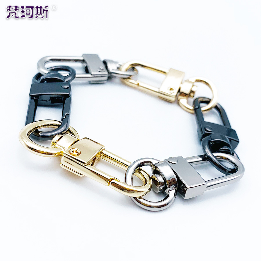 Fábrica directa equipaje hardware accesorios aleación de zinc aleación perro hebilla de alta calidad gancho hebilla cadena colgante bolso pequeña puerta hebilla
