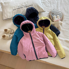 小软壳儿童防水冲锋衣2025秋季户外男童连帽上衣女童加绒加绒外套