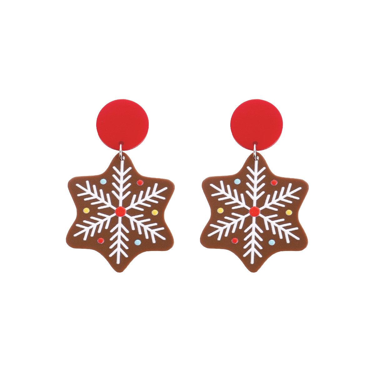 Fashion Heart Shape Snowflake Plastic Printing Women's Drop Earrings 1 Pair display picture 5