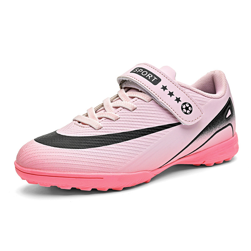 2025 nuevos zapatos de fútbol transfronterizos de velcro para adolescentes y niños venden directamente a los fabricantes de clavos