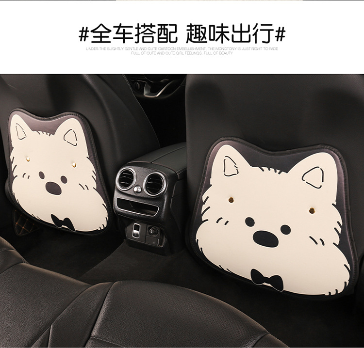 Car Seat Cushion, Breathable for Summer, Suitable for All Seasons, Black and White West Highland Women's Seat Cushion, Cute Seat Cover with a High-End Feel