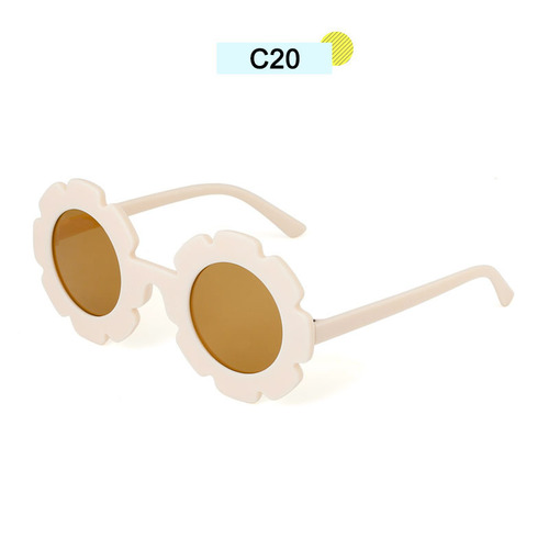 Cute Baby Sunflower Sunglasses Beach Sun Protection Sunglasses Colored Sunflower Fashionable Unisex Children's Sunglasses