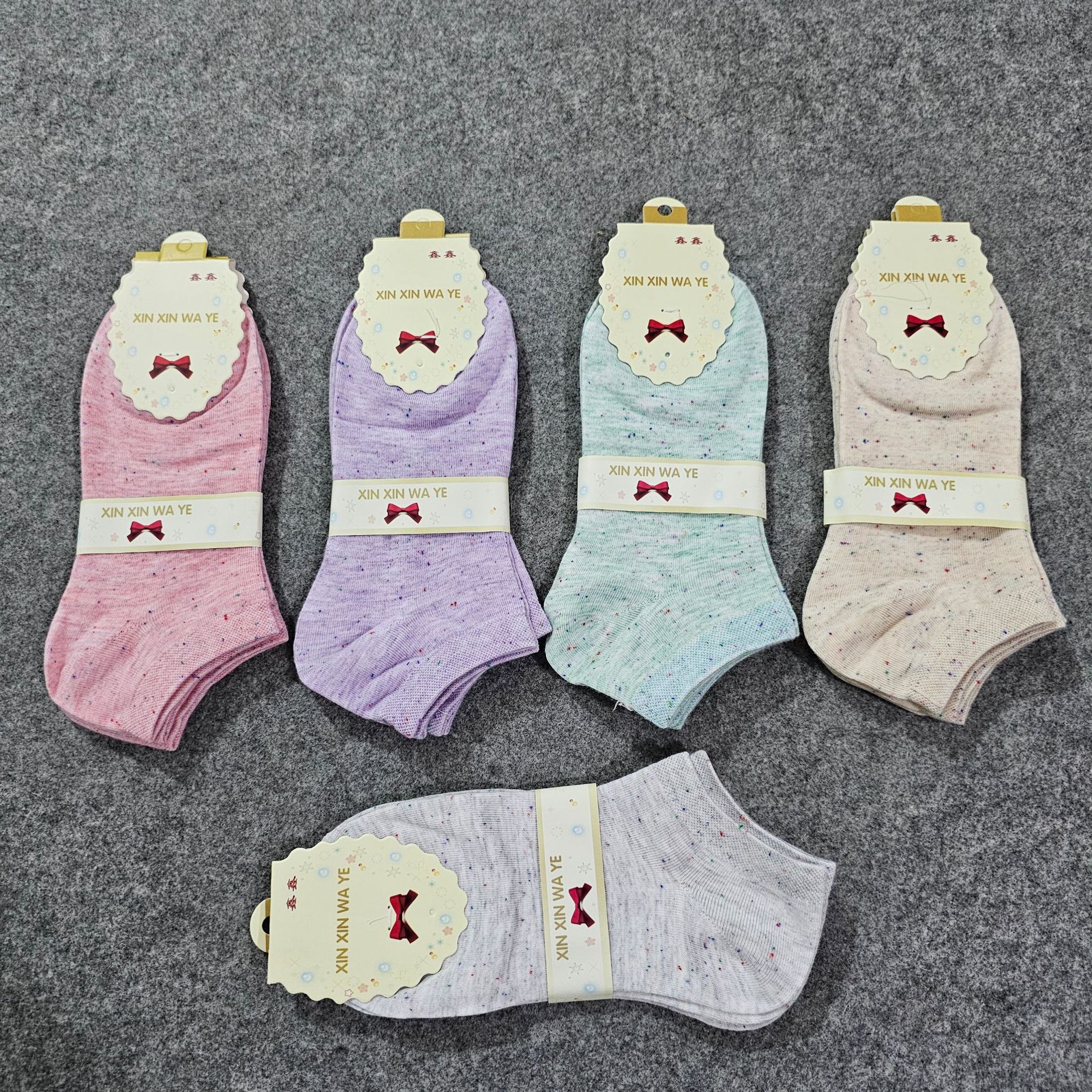 Disminución de precios stock hombre y mujer calcetines de algodón de color sólido calcetines casuales de borde de color