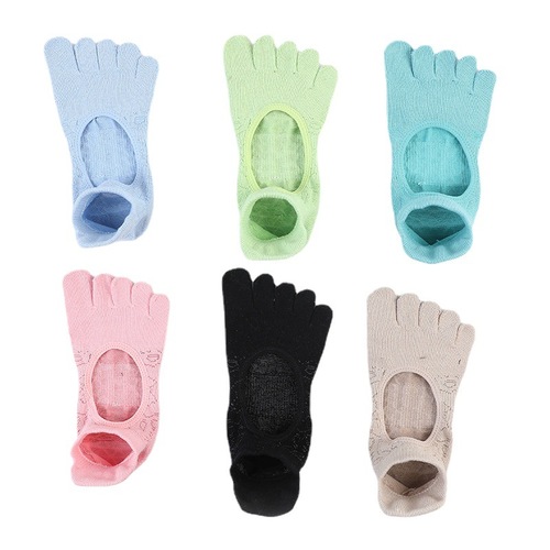 Spring Yoga Socks for Women: Non-Slip, Professional Sports Socks with Five Toes, Thin Design, Sweat-Absorbent, and Breathable Pilates Socks