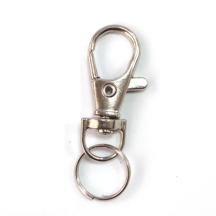 High-Quality Zinc Alloy Material Small Electric Vehicle Remote Control Alarm Pendant Metal Buckle Double Ring Connection Accessory Dog Clip