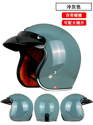 Motosiklet kaskı (dəbilqə) — half helmet retro helmet - torc-t50-cool-gray-xl