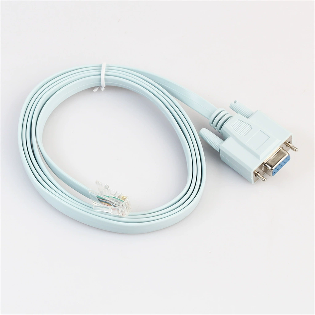 Синий плоский алюминий-бронзовый маршрутизатор коммутатор для отладки RJ45 револьвер DB9 материнская плата 1м 5 линий соединения