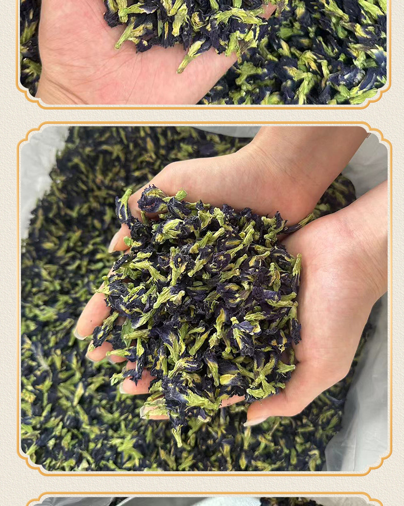 Dried Butterfly Pea Flowers Lan Hu Die 500g Bulk Herbal Tea from Yunnan specifications