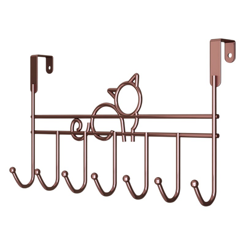 Detrás de la puerta gancho artefacto percha rack puerta trasera percha punzón libre dormitorio de nuevo gancho de almacenamiento de ropa