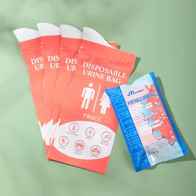 Large capacity 750c emergency urine On-board emergency urine bag - pink-pack-of-4