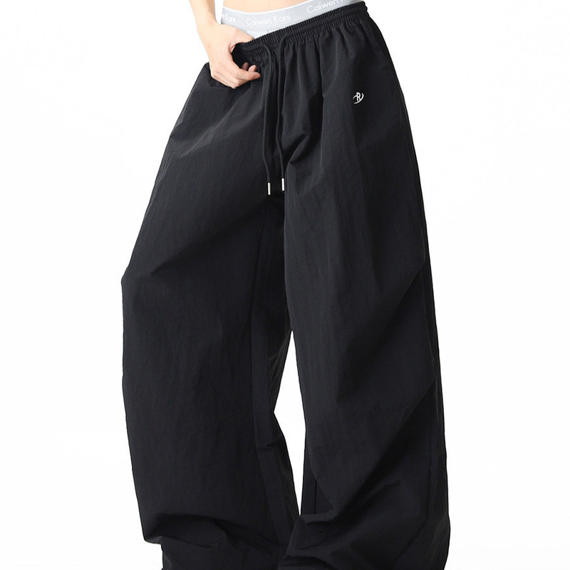 Pear-Shaped Lightweight Wide-Leg Sports Pants for Women and Men, Summer Drapey Pleated Parachute Cargo Pants, Trendy Versatile Casual Long Pants Pear-Shaped Lightweight Wide-Leg Sports Pants for Women and Men, Summer Drapey Pleated Parachute Cargo Pants, Trendy Versatile Casual Long Pants