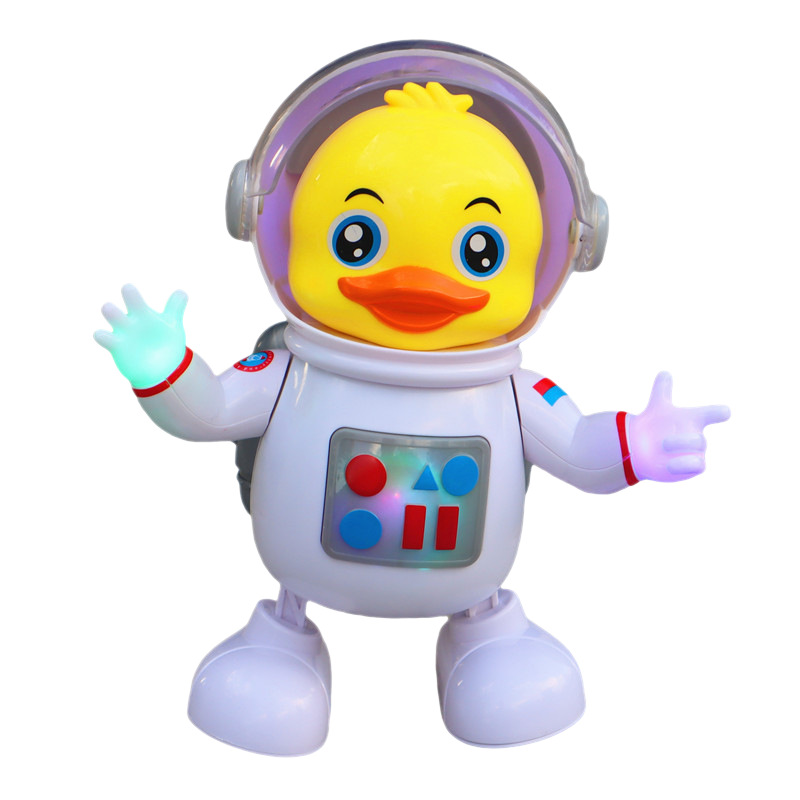 Juguetes de baile de astronautas transfronterizos patito osos espaciales muñecas de dibujos animados cajas de regalo de cumpleaños amazonas niños
