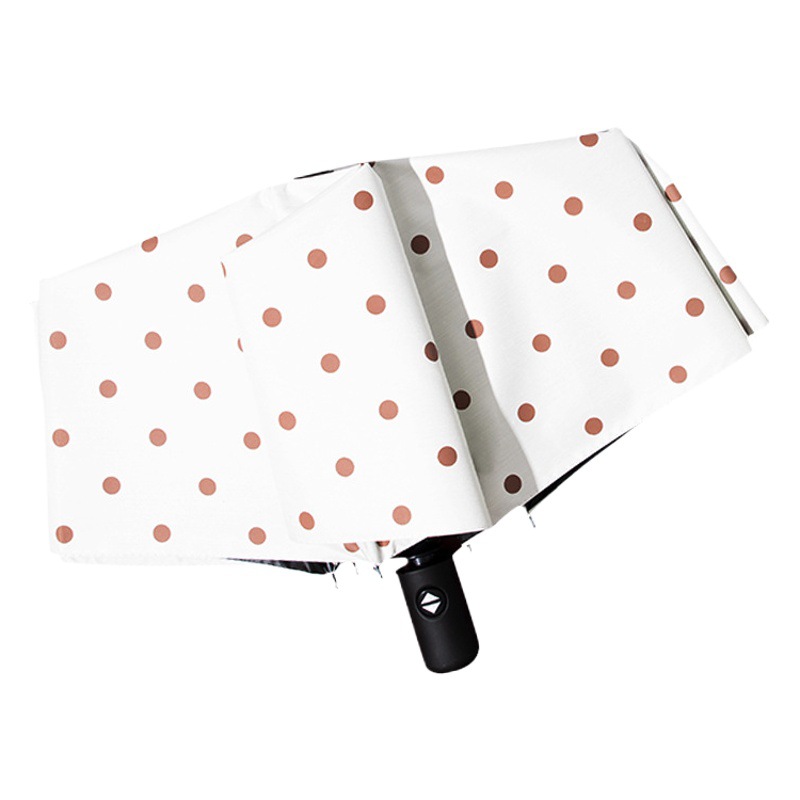 傘波点黒ゴム傘紫外線防止日傘日傘折り畳み傘韓国小清新晴雨両用傘