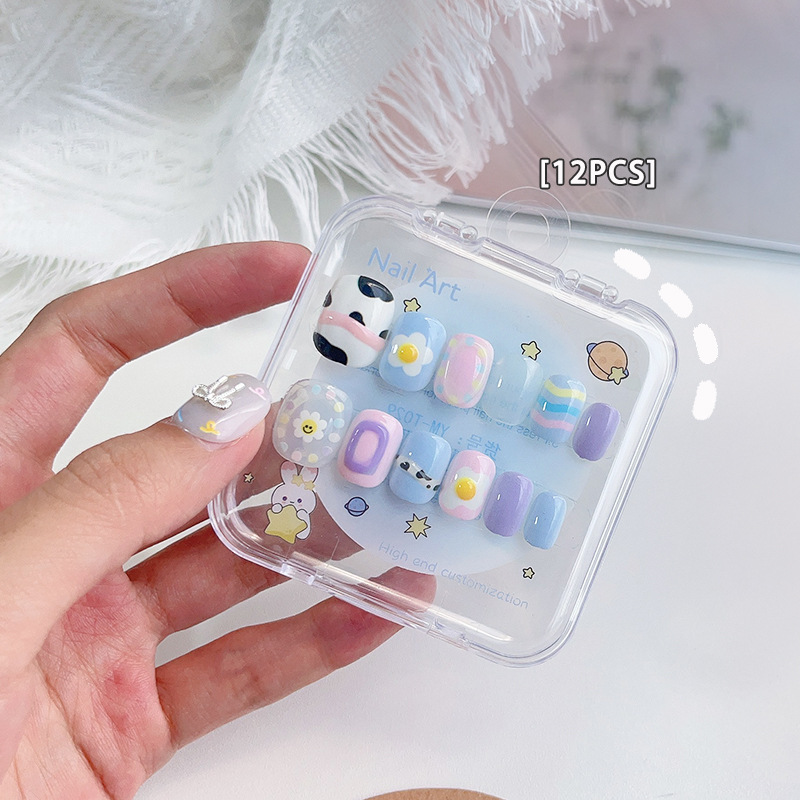 立体的でかわいい子供用ネイルパッチ、アクセサリー付き、完成ネイルパッチ、フェイクネイルパッチ、ウェアラブルネイルパッチ、漫画ネイルパッチ|undefined