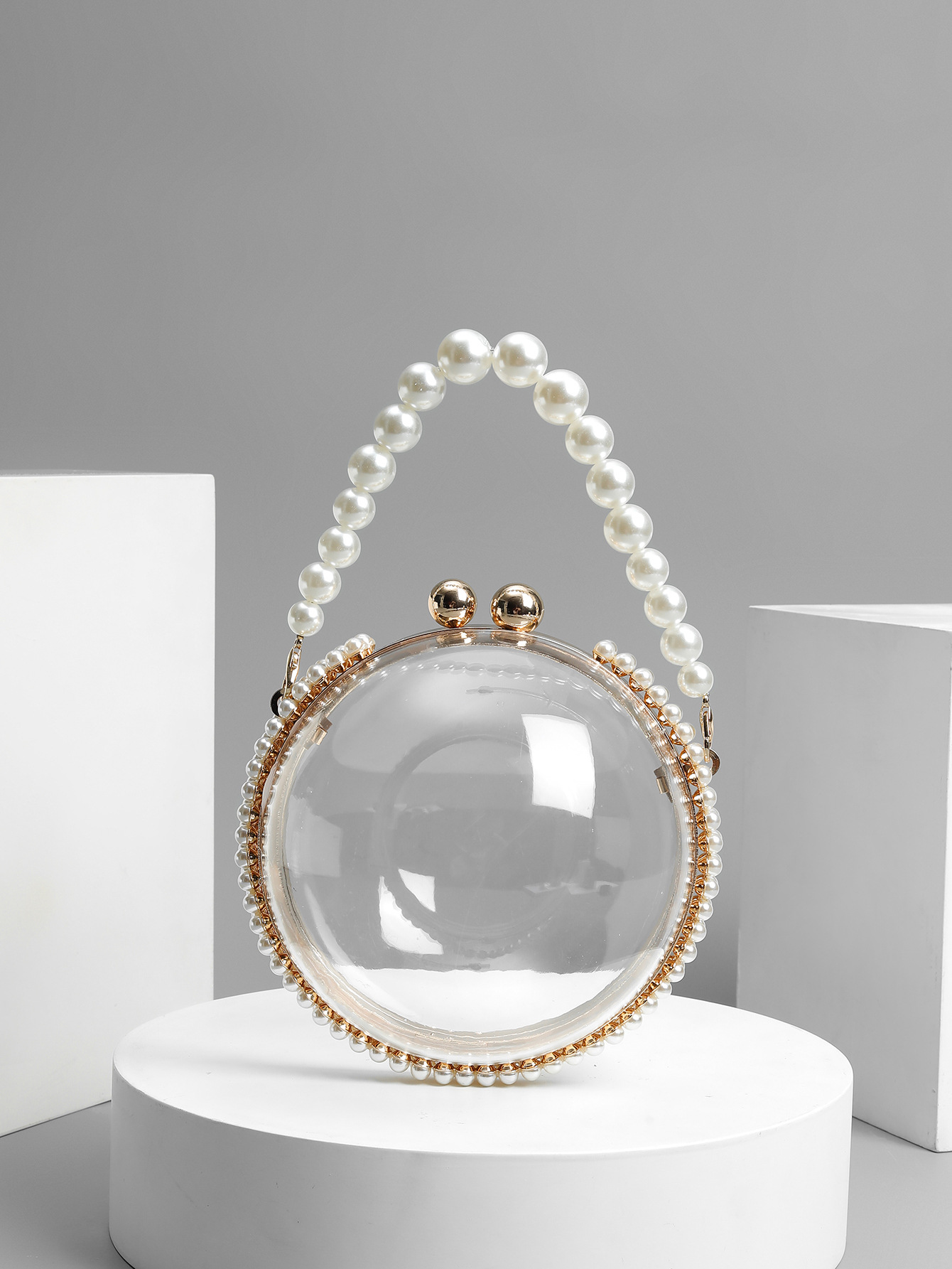 Arylic Solid Color Evening Bags display picture 1