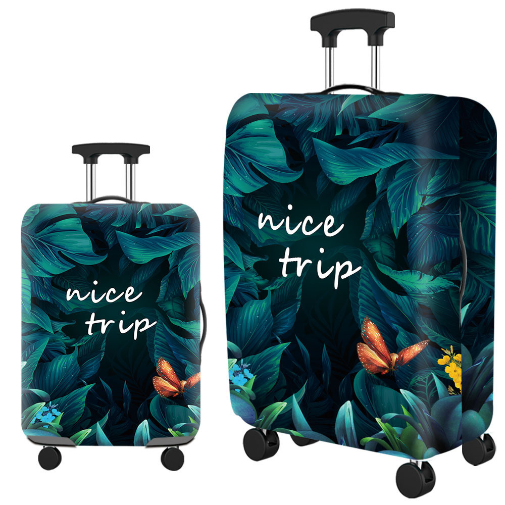 cubierta de maleta gruesa y resistente al desgaste cubierta de caja elástica caja de tracción cubierta de polvo cubierta de maleta de viaje impresión completa