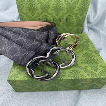 厂家批发男款双G字母扣个性百搭休闲时尚简约商务男士皮带潮腰带