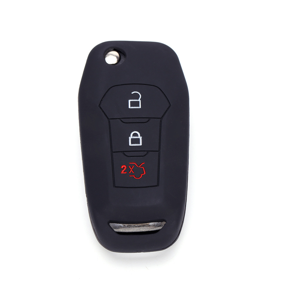 Silicone Key Cover for Ford Focus Mondeo 3-Button Folding Key