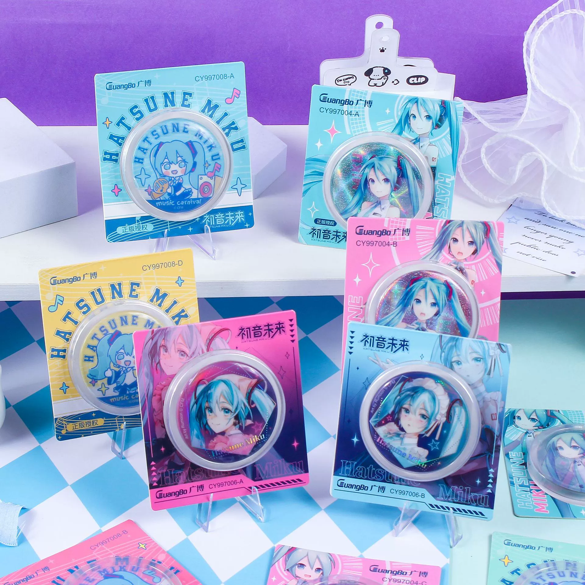 Гуанбо Подлинная значок Hatsune Miku из фольги на жестяной пластине, значок двухмерного персонажа, брошь