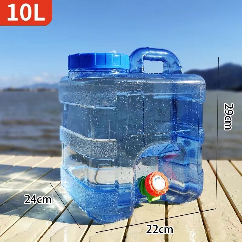 自家用車用屋外バケツ貯水タンク、蓋付きプラスチックバケツ、ミネラル水蛇口付き自動運転、純粋な水の貯蔵|undefined