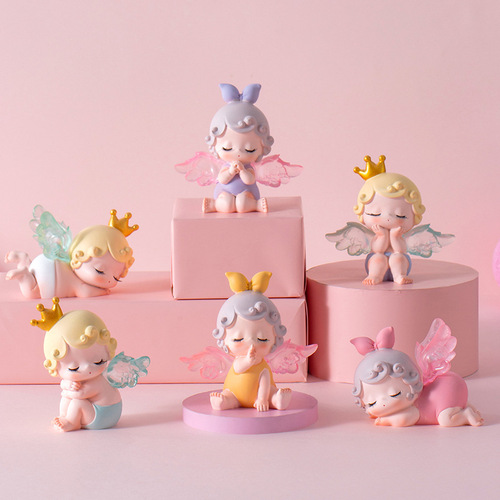 New Anne Angel Girl Blind Box Series Complete Set of Ornaments Princess Cake Decoration Doll Birthday Gift Figure