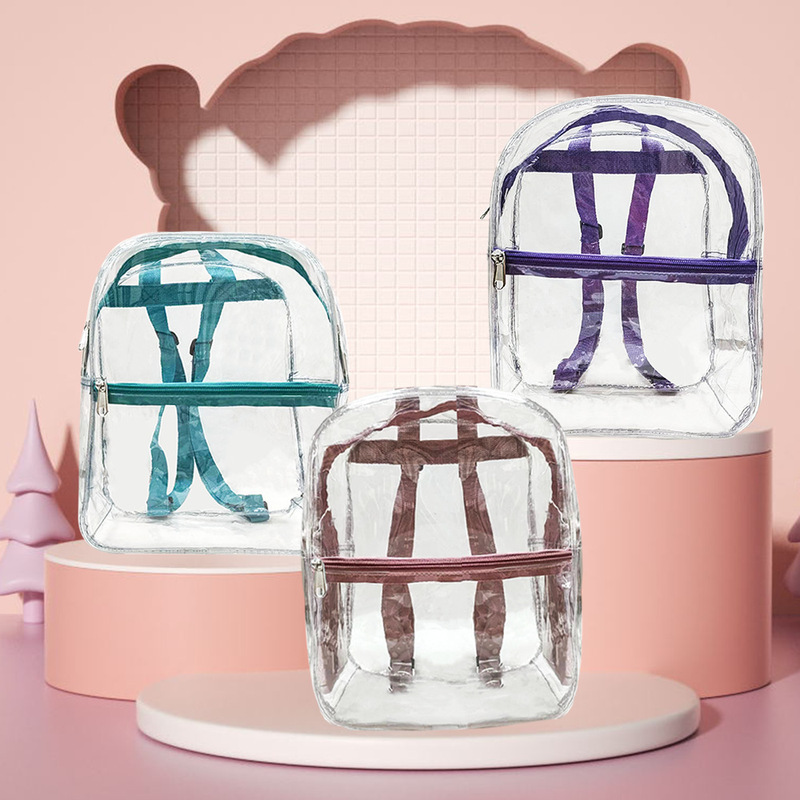 2024 New PVC transparent backpack Stadium certification suitable for school concerts going out activities work travel 2024 New PVC transparent backpack Stadium certification suitable for school concerts going out activities work travel