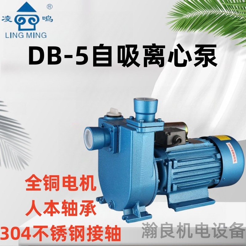 上海凌鸣DB-5自吸离心泵高扬程大流量220V380V工业排水浇灌水泵
