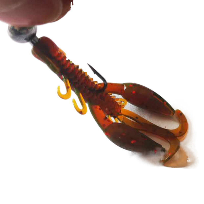 Loya cebo biónico camarón cebo de pescado suave, sabor de camarón, cebo falso, cebo de agua dulce, cebo de pescado, pescado negro de boca alta