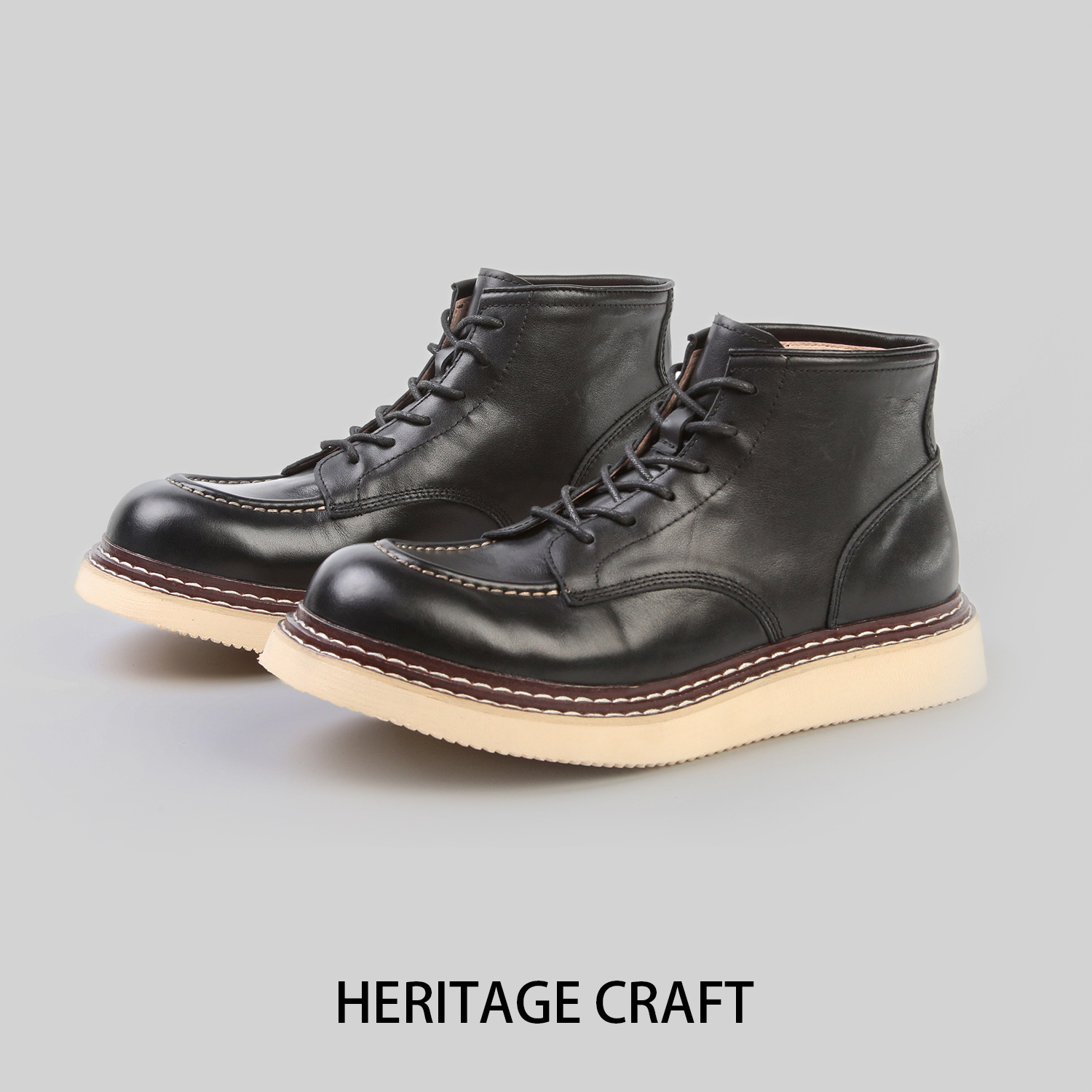 E68-A Martin Boots Men's American Retro 875 High-End Thick-Soled Genuine Leather High-Top Fleece-Lined Warm Work Boots