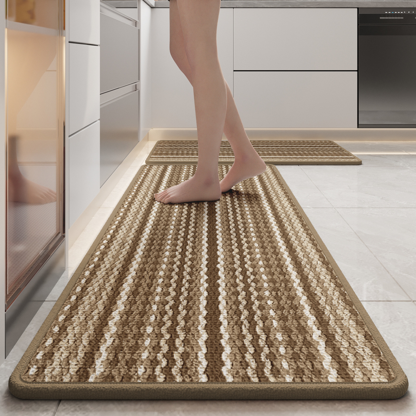 Cocina especial alfombra de suelo absorción de aceite antideslizante frotar sin lavar alfombra de absorción de agua larga alfombra esquina antisucia personalizada
