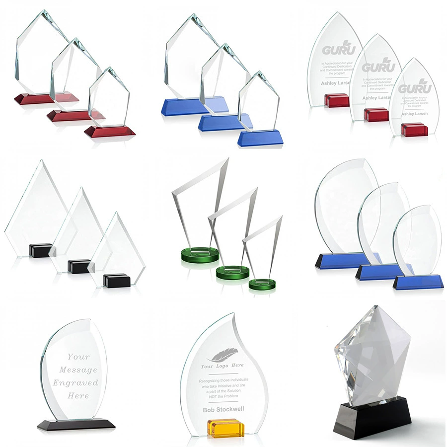Хрустальные трофеи можно добавить логотип надписи цветная печать авторизованные цветные хрустальные стеклянные украшения творческие награды призы оптом