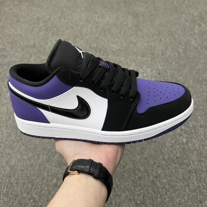 Jordan 1St Generation Aj1 Low-Top Sneakers Panda Shadow Black and White Skateboard Toe North Carolina Blue Couple Sports Shoes Basketball Shoes