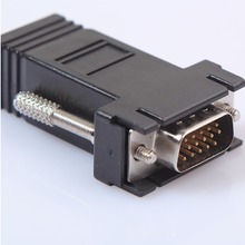 vga公转rj45转接头 vga转网线传输器 vga转rj45转接头