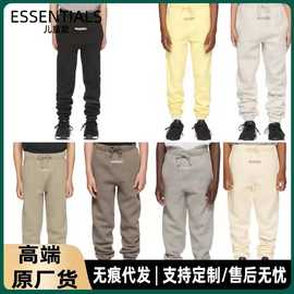 儿童加绒 Essentials时尚休闲裤宽松男童裤字母皮标保暖卫裤