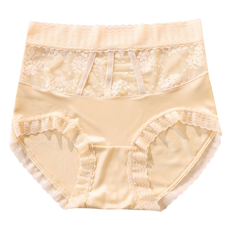 生中継起爆金高腰復古絹織物無痕氷糸百合純綿絹糸抗菌股通気性女性三角ズボン