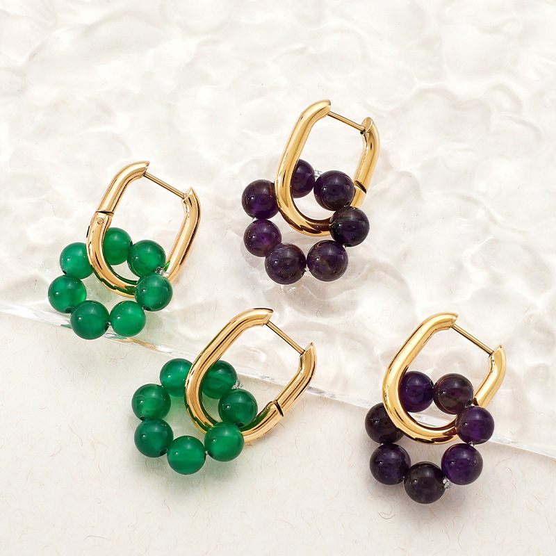 Flower Pattern 1 Pair Fashion Flower Plating 304 Stainless Steel 16K Gold Plated White Gold Plated Gold Plated Stainless Steel Earrings