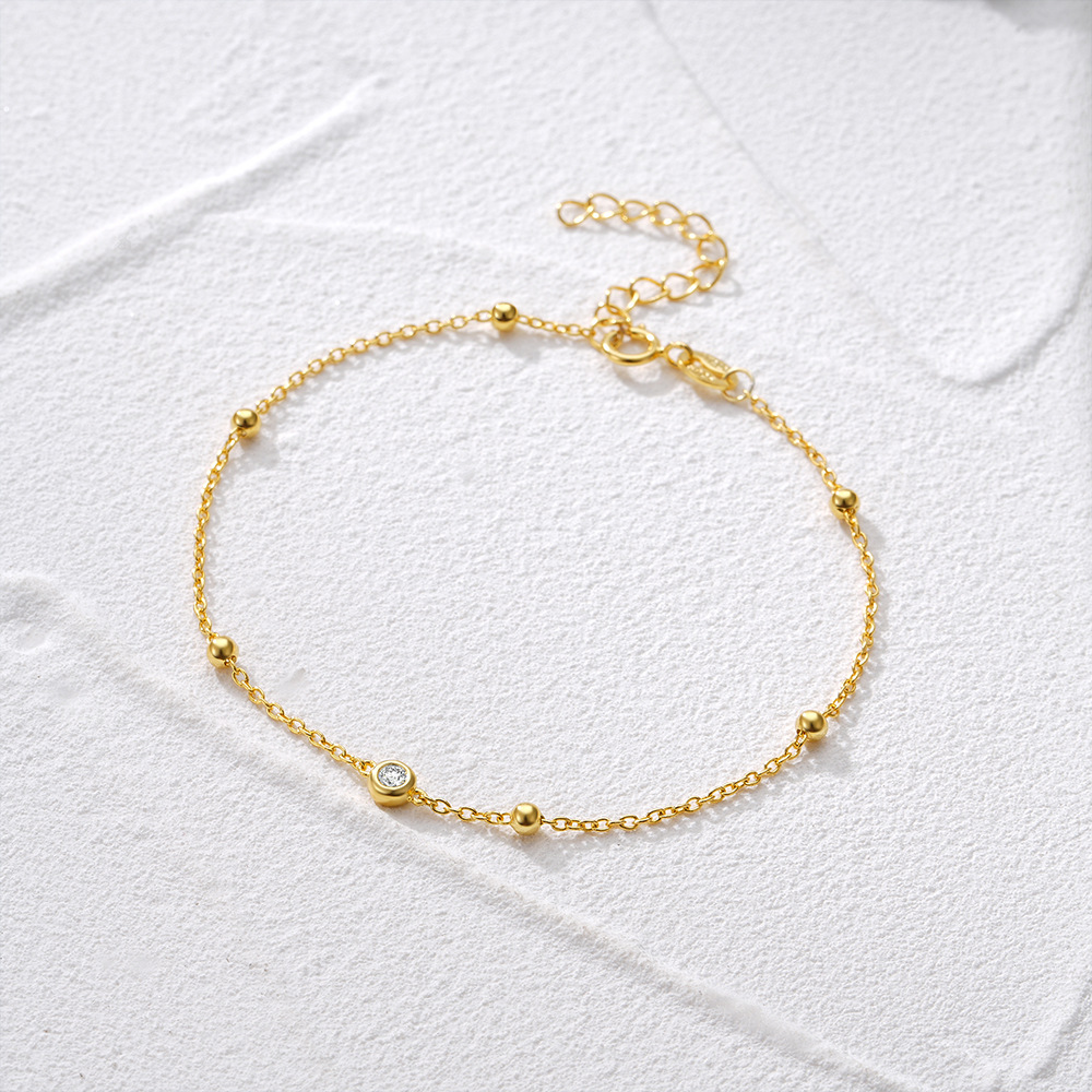 925 sterling silver Chain Material 925 Sterling Silver Bracelets Simple Style