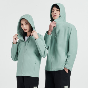 Autumn and Winter Workwear Outdoor Jacket with Printed Logo, Unisex Jacket, Windbreaker, Hooded Coat, Sports Style