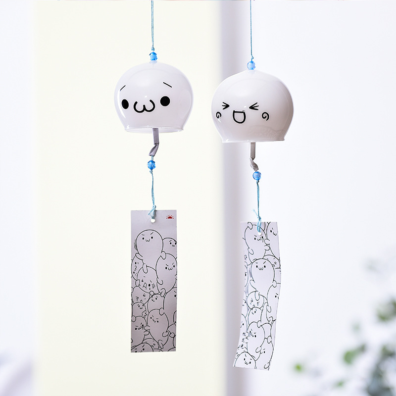 Estilo japonés lindo viento carillones al por mayor hecho a mano vidrio pintado adornos regalo creativo Qixi regalo para niñas y amigos