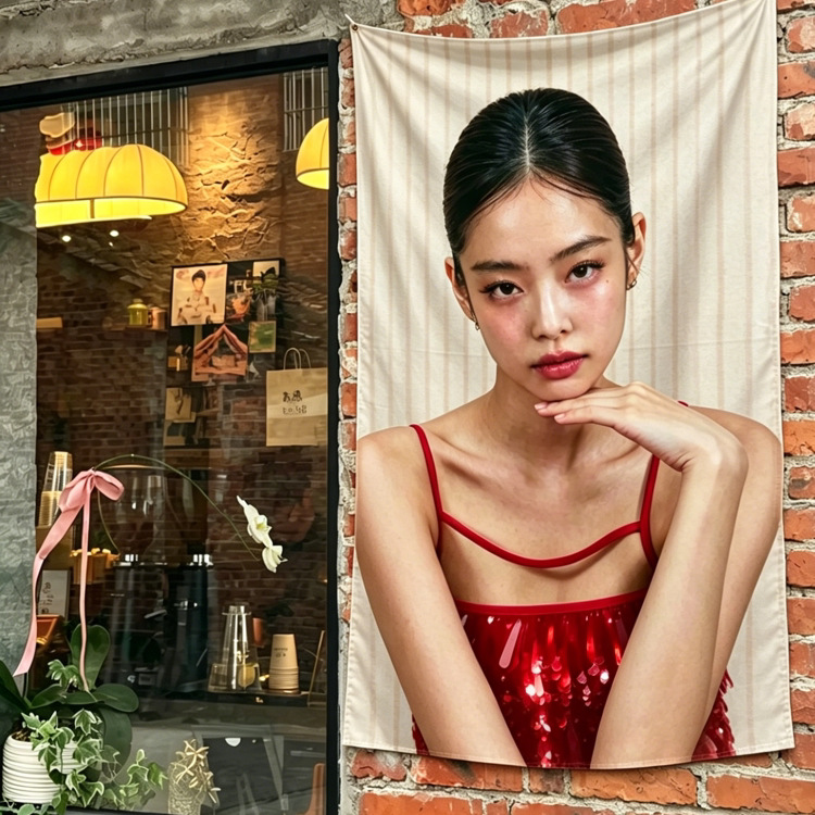 Idol hanging cloth Korean star fashion trend figure hanging cloth…