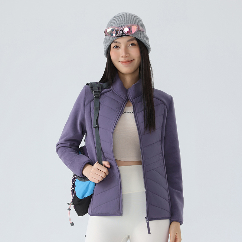 Honeycomb Cashmere Stand Collar Casual Versatile Jacket Autumn and Winter Couple Fleece Sportswear Group Purchase Customized Logo