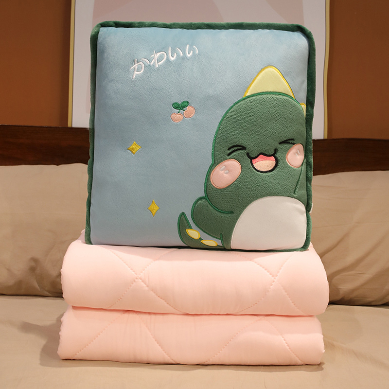 Edredón de almohada de seda de hielo manta de doble uso edredón de almohada dos en uno almohada de coche almohada de siesta de oficina