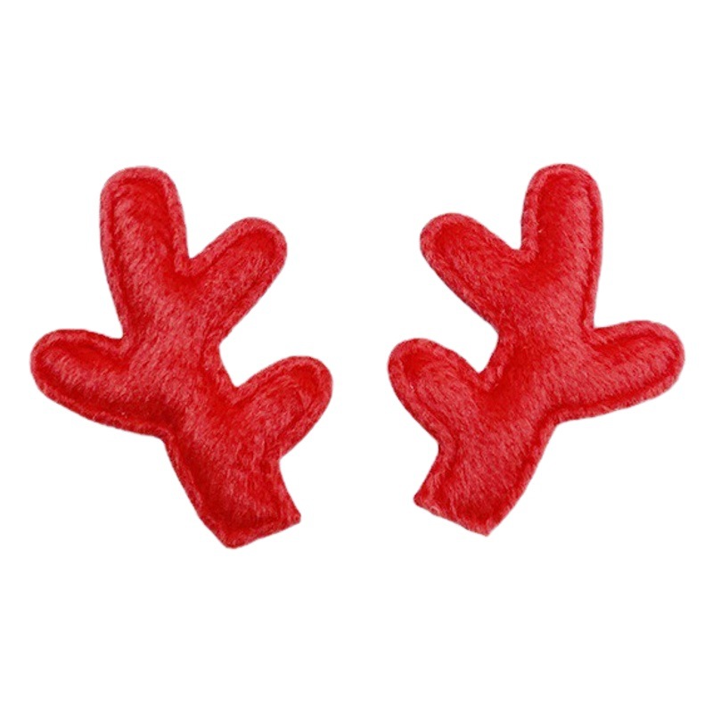 Cuernos de ciervo tridimensionales de felpa de doble cara, accesorios de Navidad, accesorios de ropa, diadema, zapatos, calcetines, accesorios de decoración de sombreros