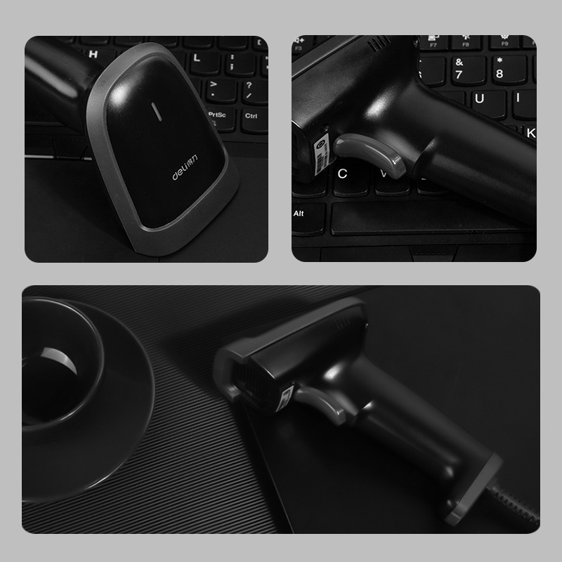 Delike Stationery 14954W barcode scanning gun One-R code wireless scanner USB charging barcode scanning gun