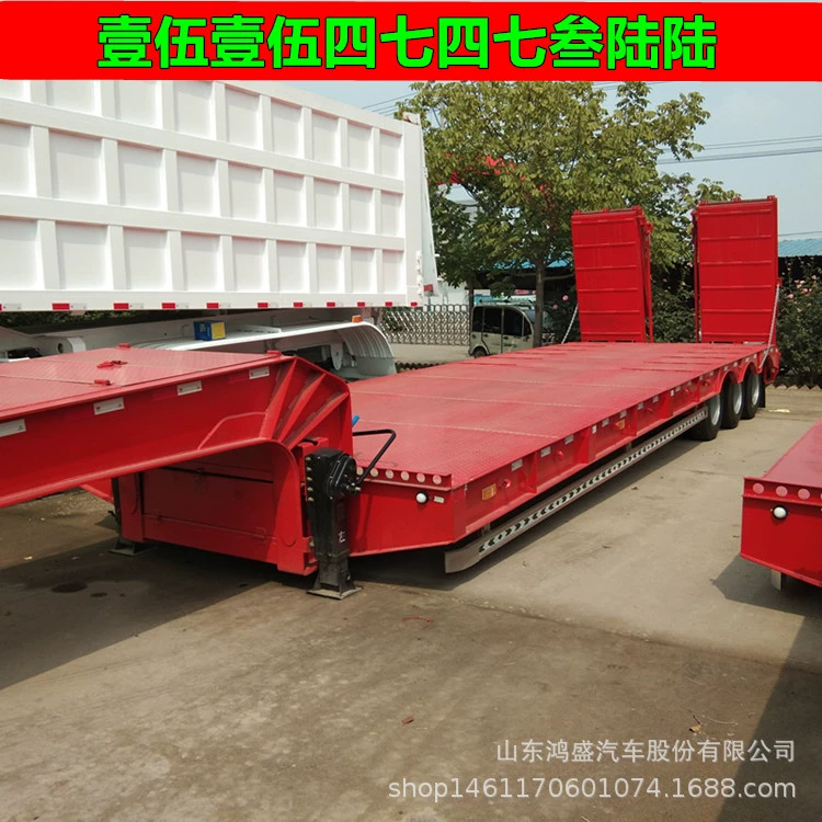 Цена на стандартный двухсекционный гидравлический подъемник для транспортировки плитки Jiaohe City Paver Transport Semi-Trailer